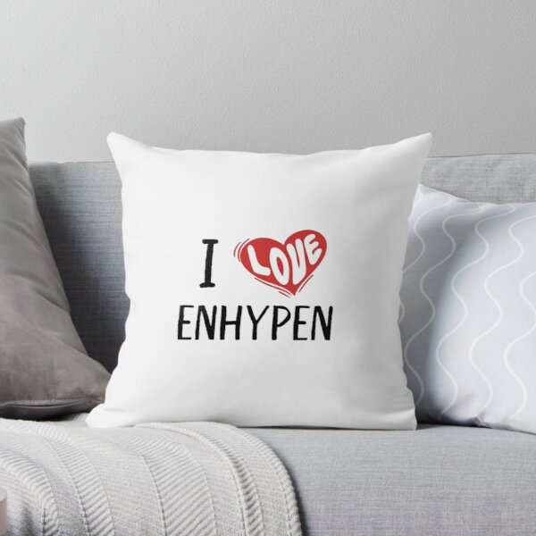 I Love Enhypen Throw Pillow RB3107 Sản phẩm ngoại tuyến Hàng hóa Enhypen